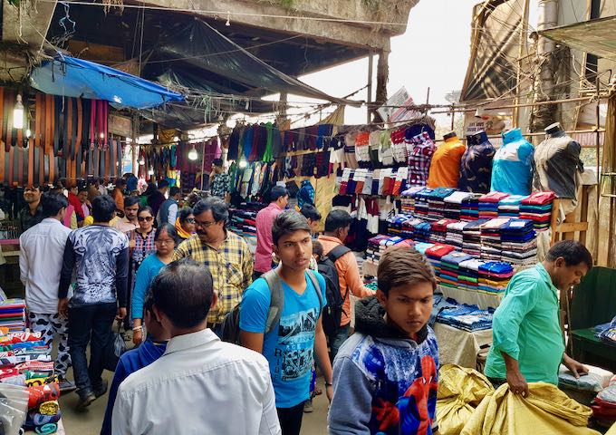 Chowringhee Market is right in front of the hotel.