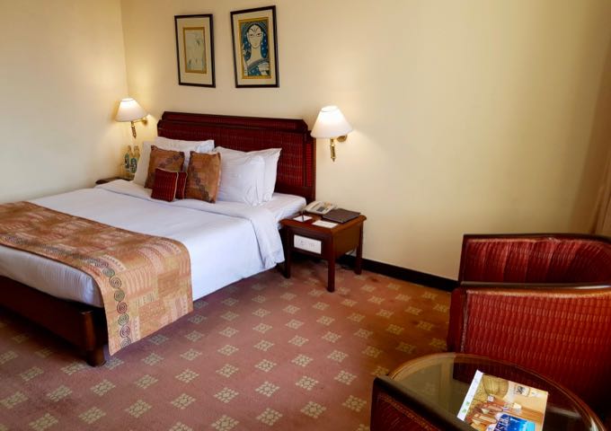 The older wing rooms are spacious and old-fashioned.