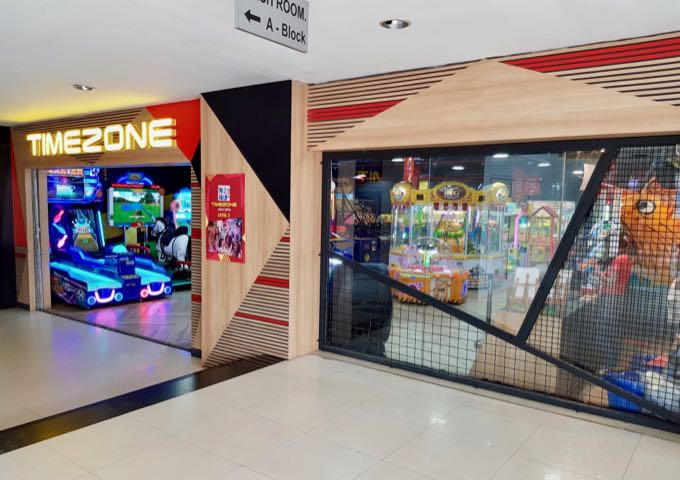 The games arcade is very popular with kids.