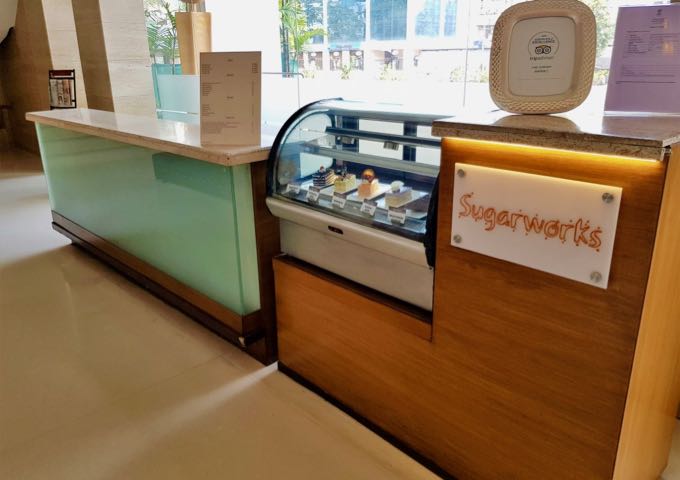 Sugarworks sells pastries and sweets at the lobby.