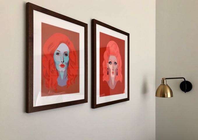 Original portrait paintings on the wall of a State Hotel guestroom