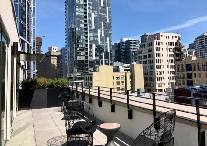 Terrace overlooking 2nd Avenue in Seattle