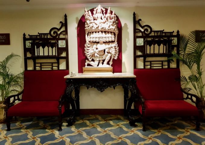 The corridors on each floor feature quirky furniture.