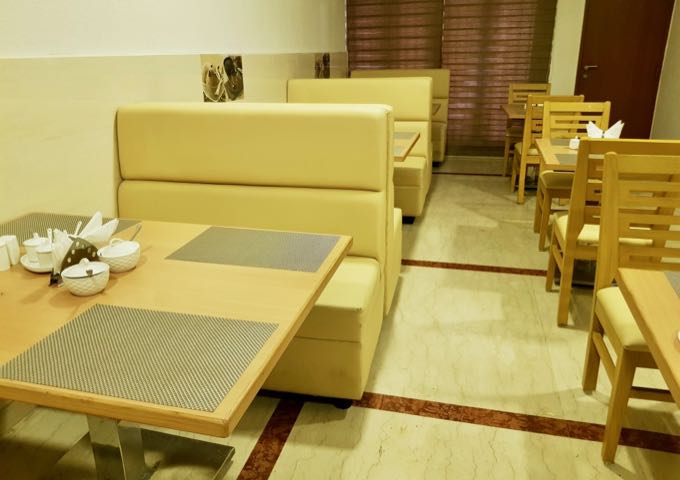 The guesthouse cafe serves a limited menu of Indian and western food.
