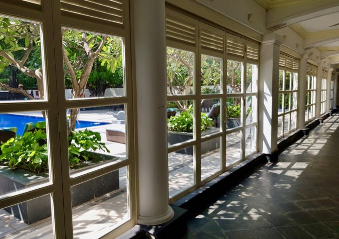 Colonial-era terraces connect several of the hotel's amenities.