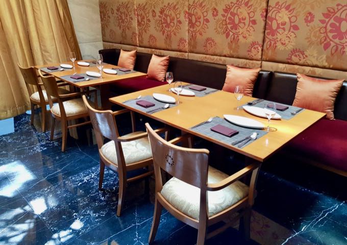 The elegant Beyond Indus restaurant is also located at the Taj.