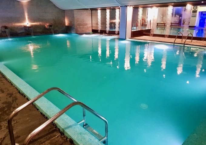 The indoor pool is functional but not too appealing.