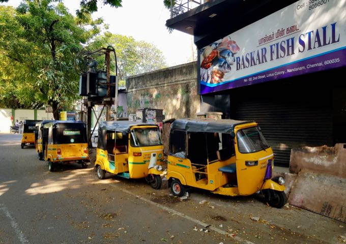 Auto-rickshaws in Chennai don't use meters, so bargain hard.