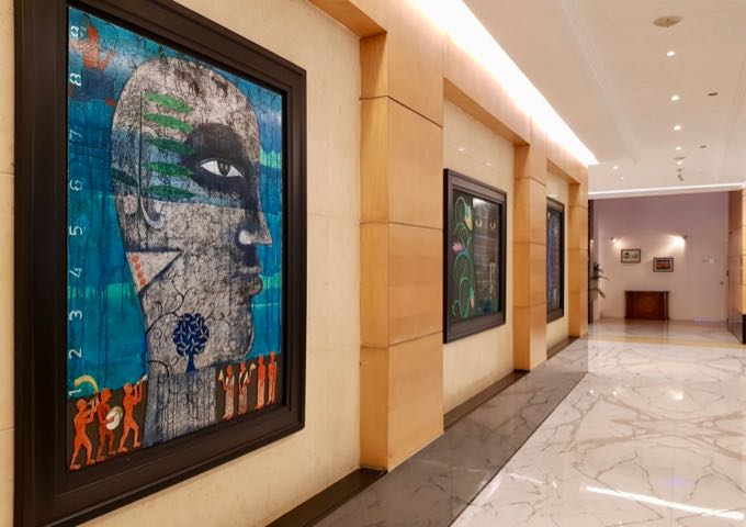 The hotel features an excellent collection of contemporary art.