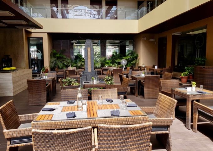 Q Kitchen & Bar also offers courtyard seating.