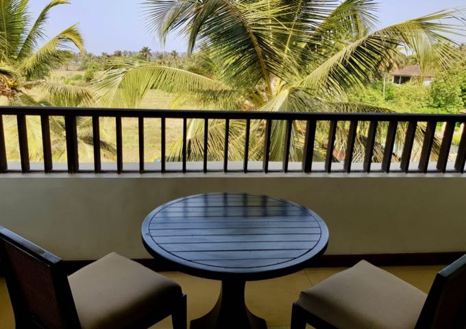 Most accommodations have balconies with garden views.