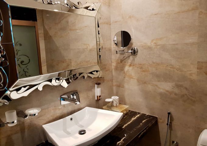 Bathrooms are extremely spacious.