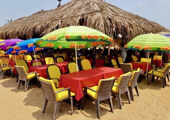 Calangute has several beach cafés.
