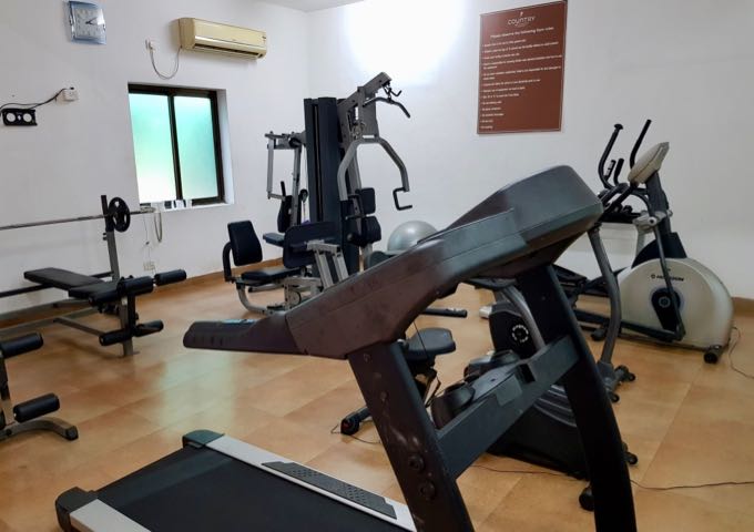 The resort gym is fairly adequate.