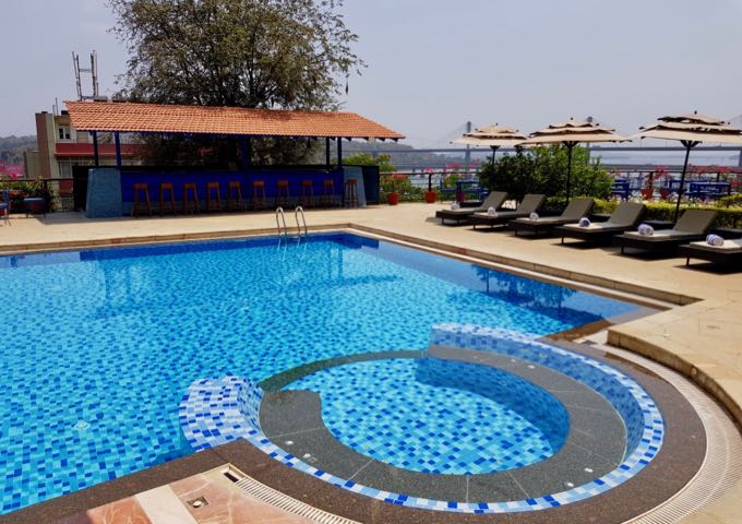 The large pool features a children's section.