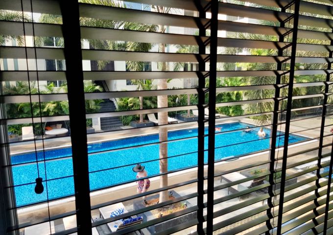 Most accommodations offer pool views.