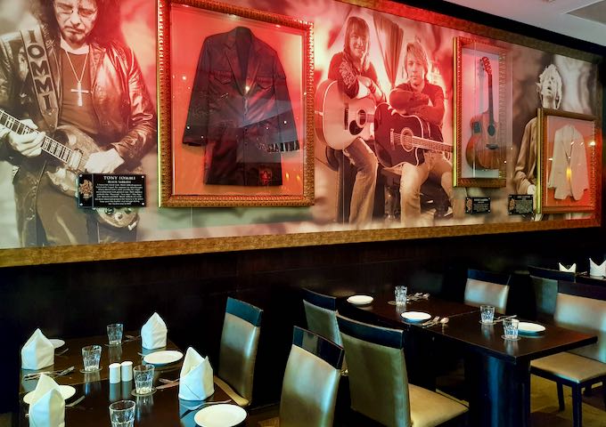 Sessions bistro/bar features musical-themed murals.