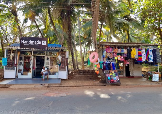 2 shops are at the turn-off for the path to the guesthouse.
