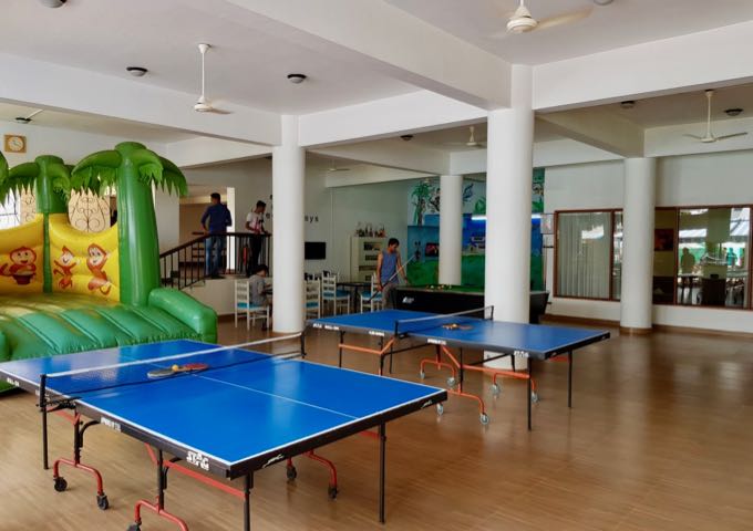 The large games room offers several games.