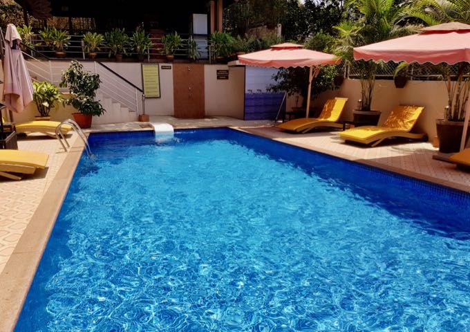 The main pool is larger and more popular.