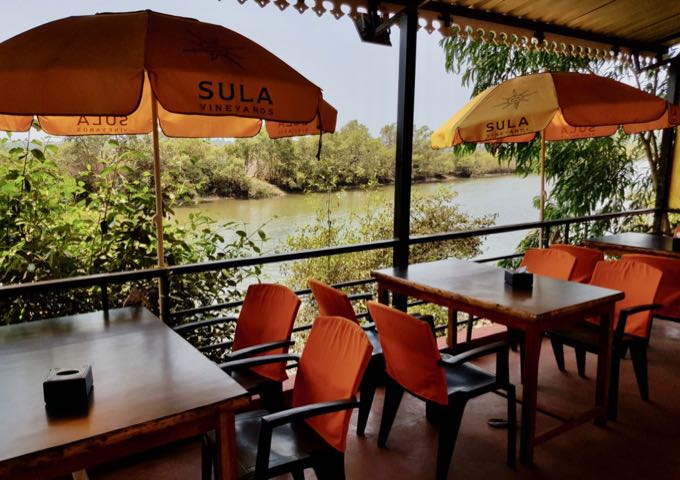 The excellent Sea Salt café offers river-side seating.