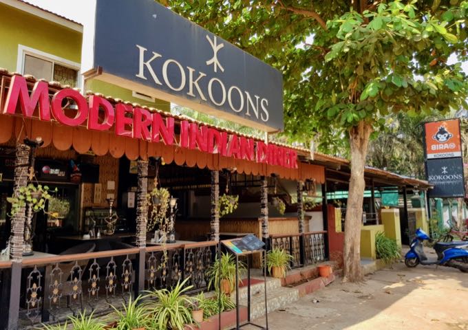The stylish Kokoons café is on the side street leading to the beach.