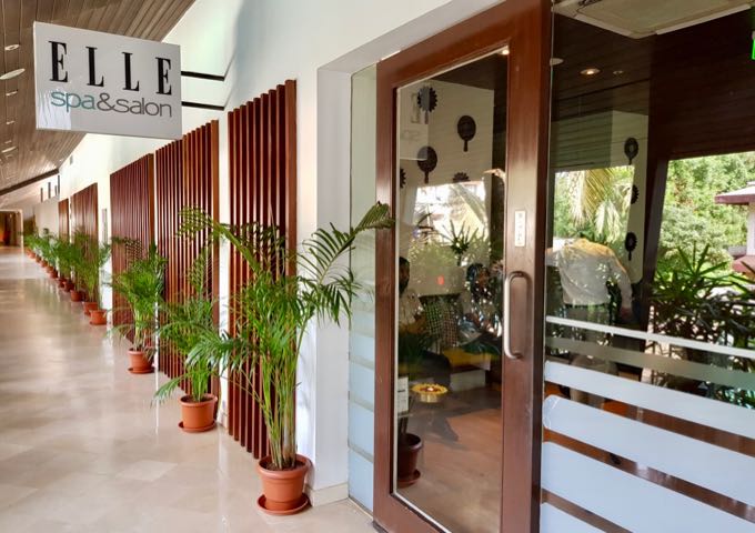 The Elle Spa & Salon is located between the lobby and pool.