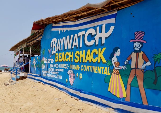 The beach has several casual and cheap cafés.