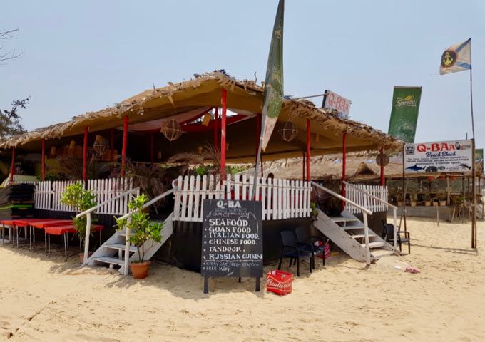 The beach cafés serve cheap meals and drinks, and are popular during sunset.