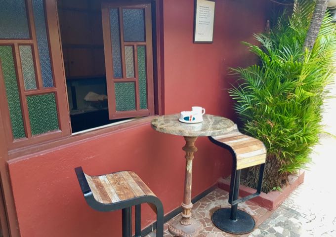 The bar is located near the courtyard under Verandah Restaurant.