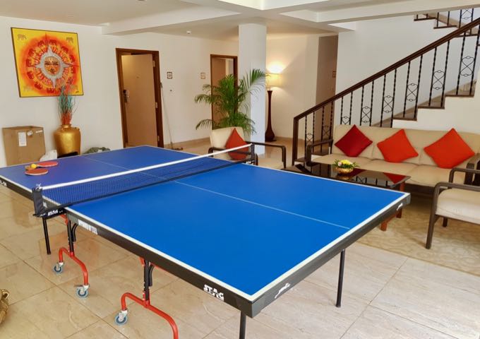 The resort's games room is large and open-air.