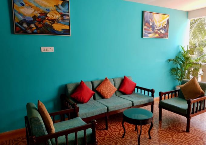 Each floor has a very pleasant and colorful guest lounge.