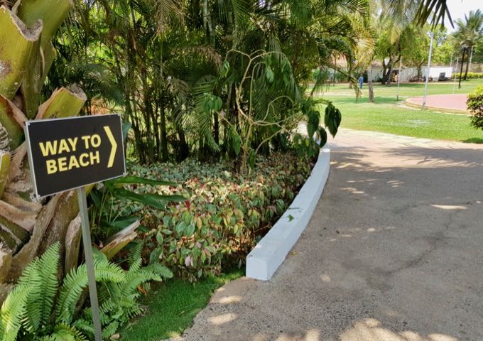 Guests can access the beach via the path through the neighboring Novotel resort.