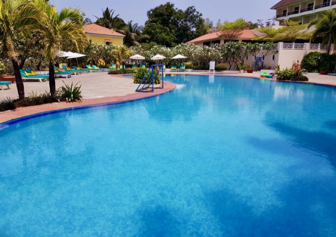 The resort features a huge pool.