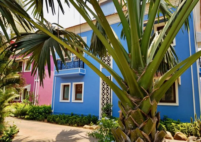 All villas are brightly painted.