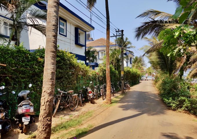 The resort is located on a quiet side street with the reception away from the main road.