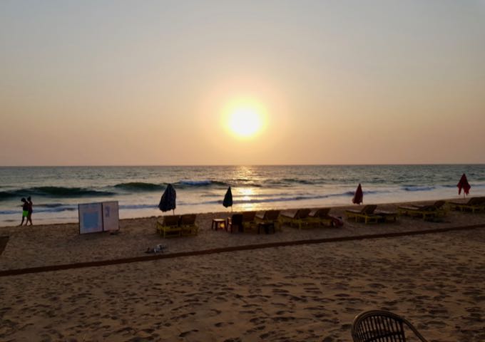 The sunsets in Goa are magical.