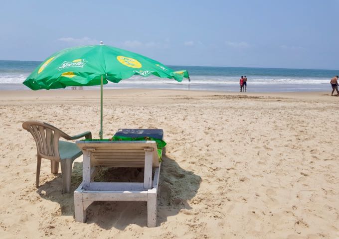 The beach is uncrowded.