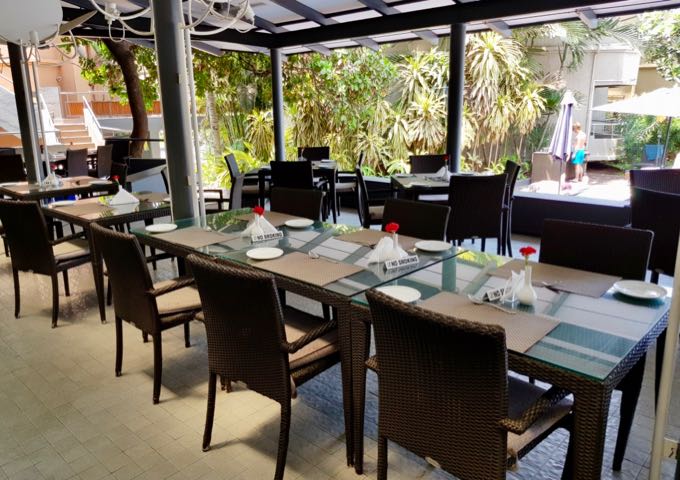 Breeze offers indoor and outdoor seating.