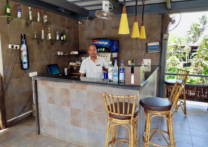 The small Lanai bar is very popular.