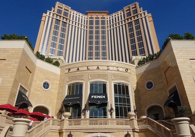 The Palazzo Hotel in Las Vegas
