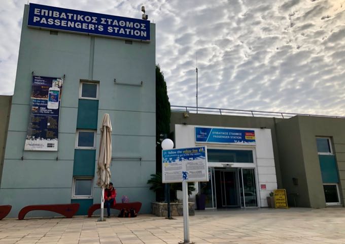 Passenger station building in Heraklion port.