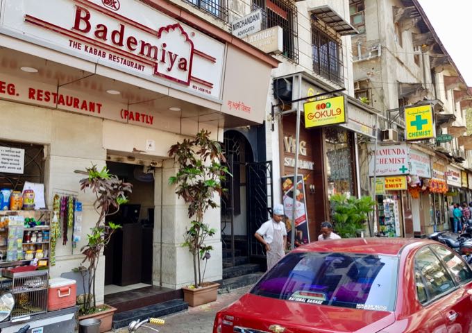 Bademiya close by serves excellent Indian food.