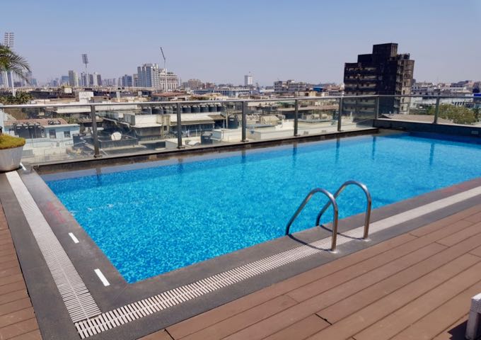 The rooftop pool offers excellent views.