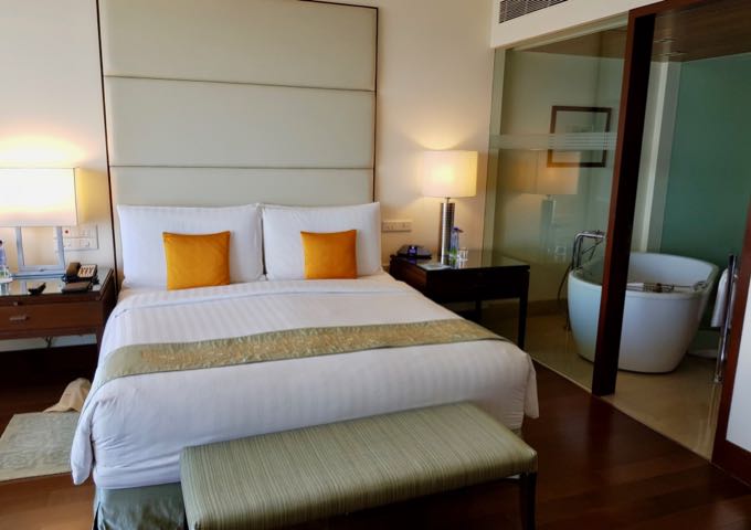 Modern and comfortable Deluxe Room at The Oberoi.