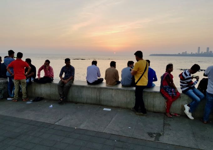 Marine Drive is very popular during sunset.