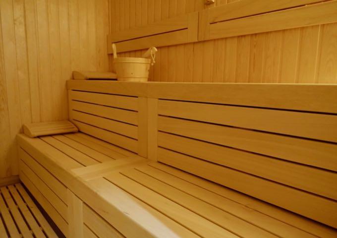 The spa has a sauna.