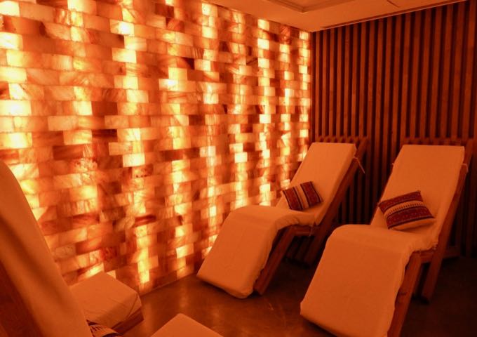 It also features a Himalayan salt room.