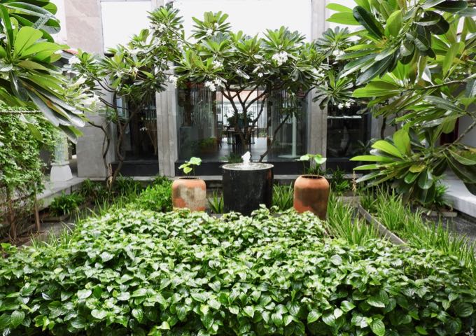 The herb garden in the spa grows many of the organic herbs and spices used in the treatments.