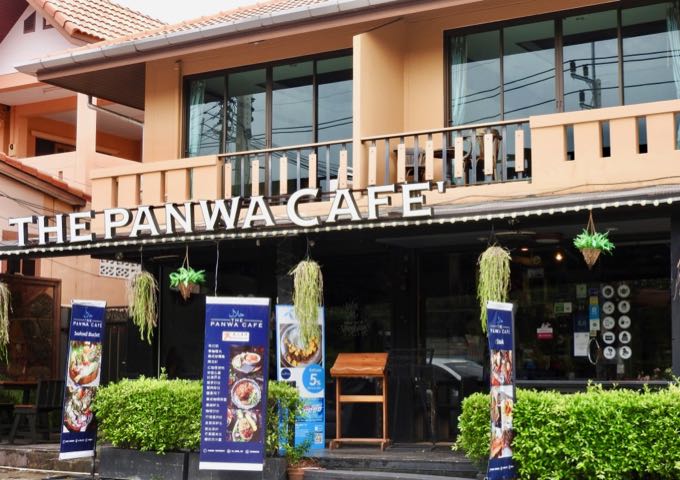 The Panwa Cafe serves excellent coffee and Thai food.
